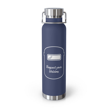 Respect Your Welders - Copper Vacuum Insulated Bottle, 22oz