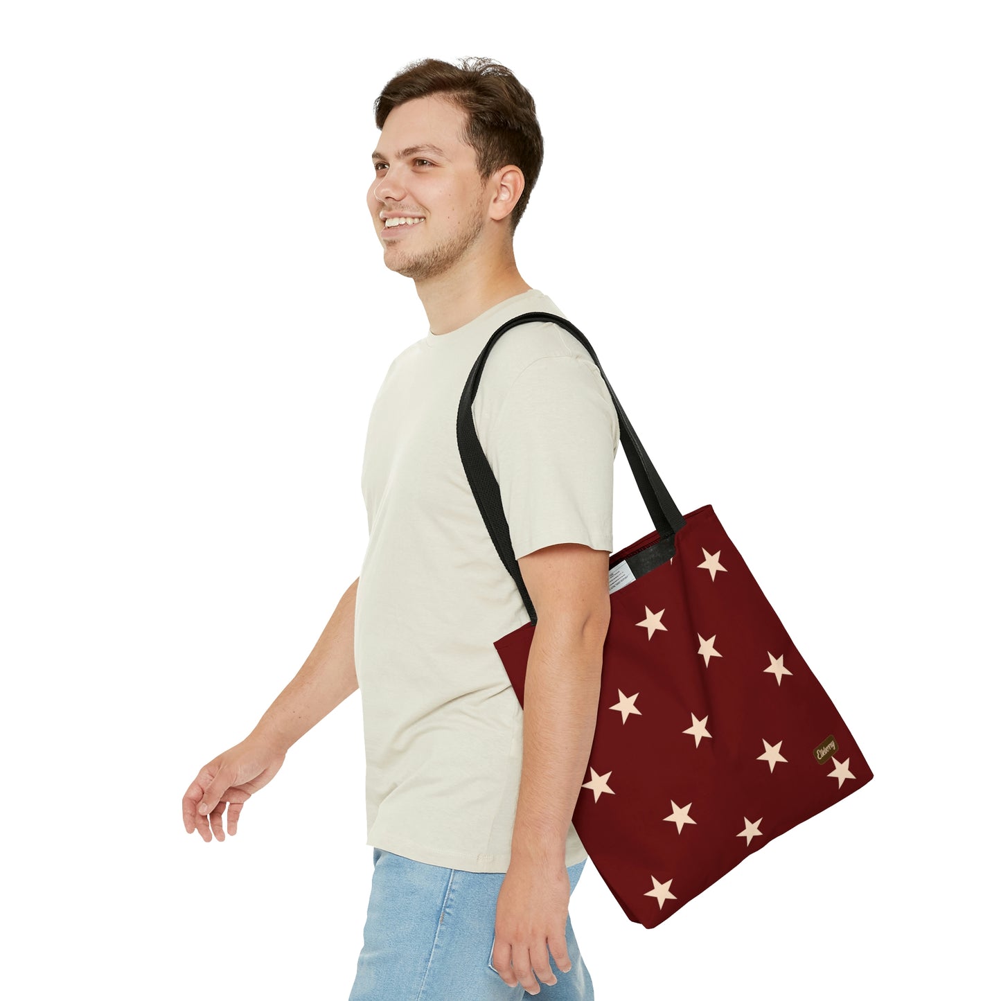Lightweight Tote Bag - Stars in Berry