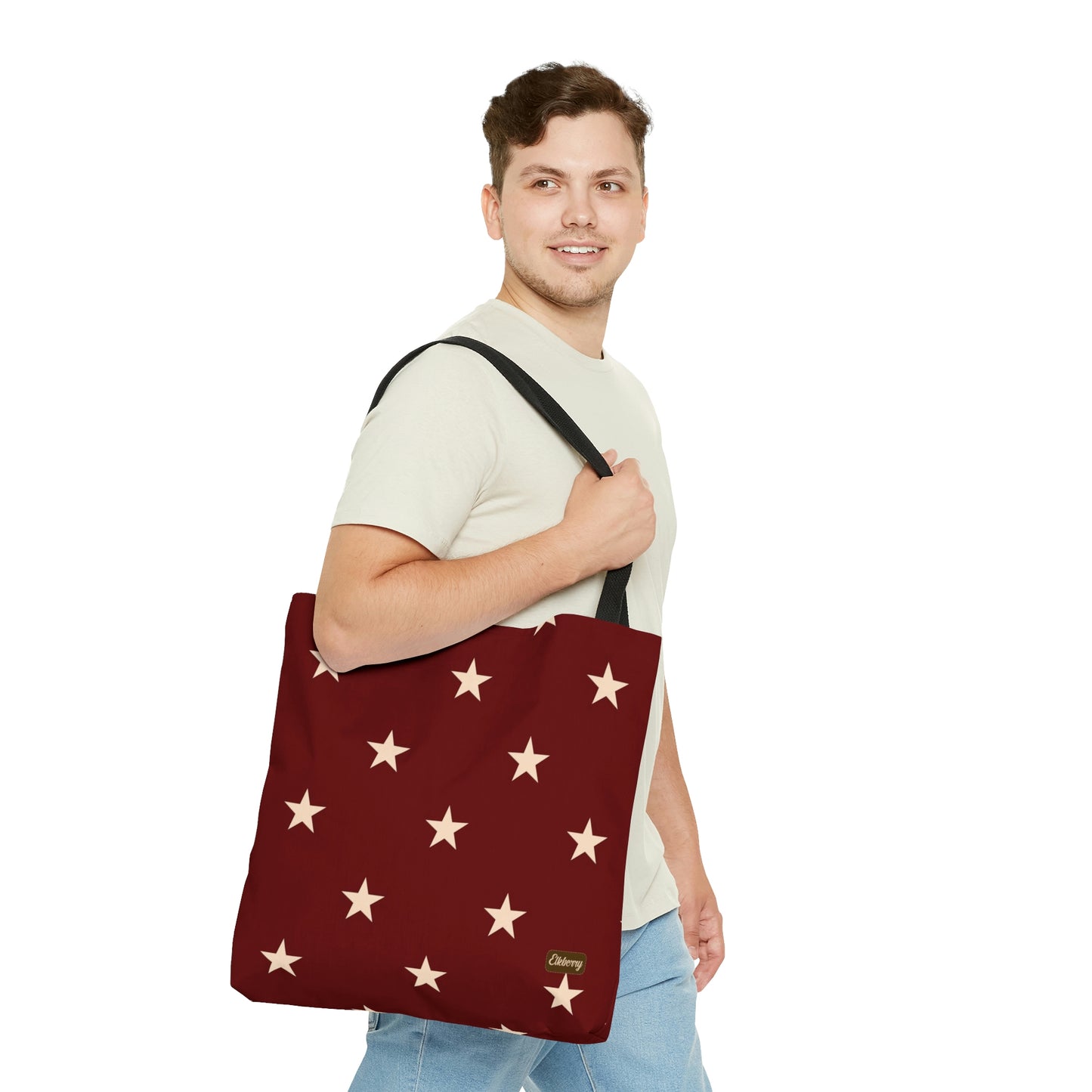 Lightweight Tote Bag - Stars in Berry