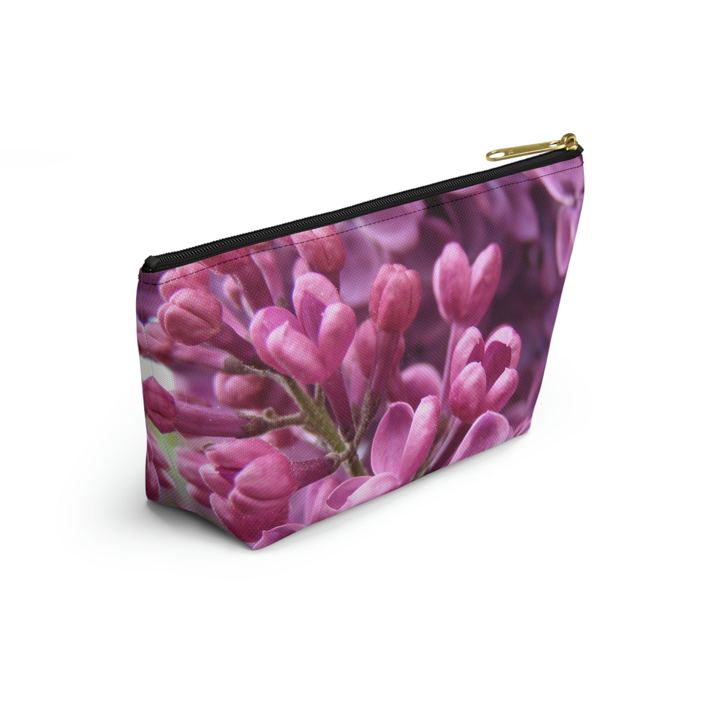 Big Bottom Zipper Pouch - Lilacs in Bloom