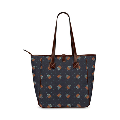 Little Plants - Navy Classic Tote Handbag