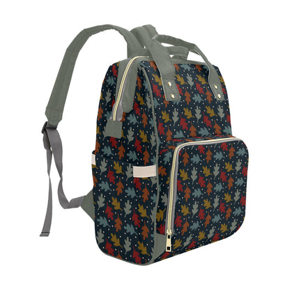 Fall Leaves - Sage Multi-Function Backpack
