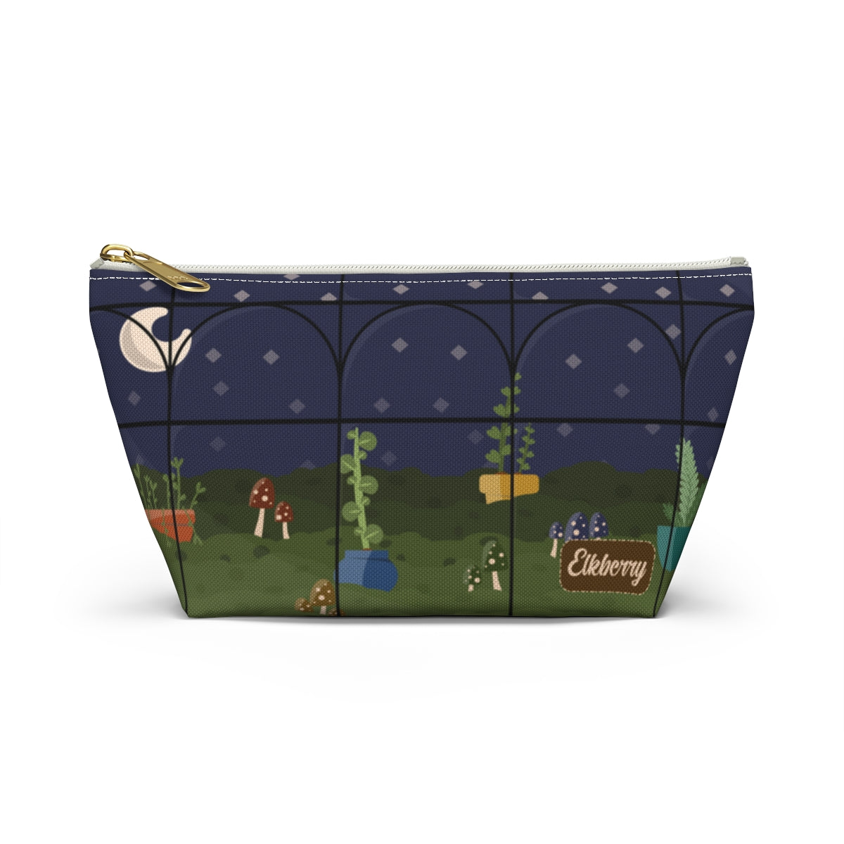 Big Bottom Zipper Pouch - Night Terrarium