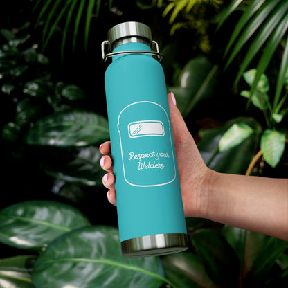 Respect Your Welders - Copper Vacuum Insulated Bottle, 22oz