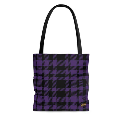 Lightweight Tote Bag - Purple Buffalo Check, Purple Plaid