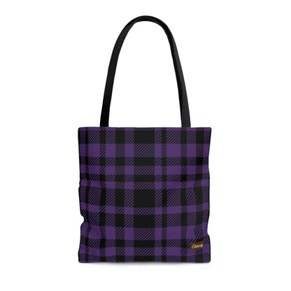 Lightweight Tote Bag - Purple Buffalo Check, Purple Plaid
