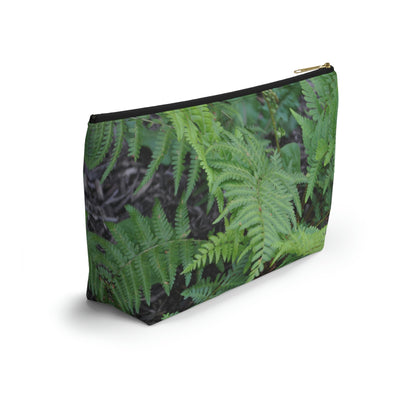 Big Bottom Zipper Pouch - Ferns