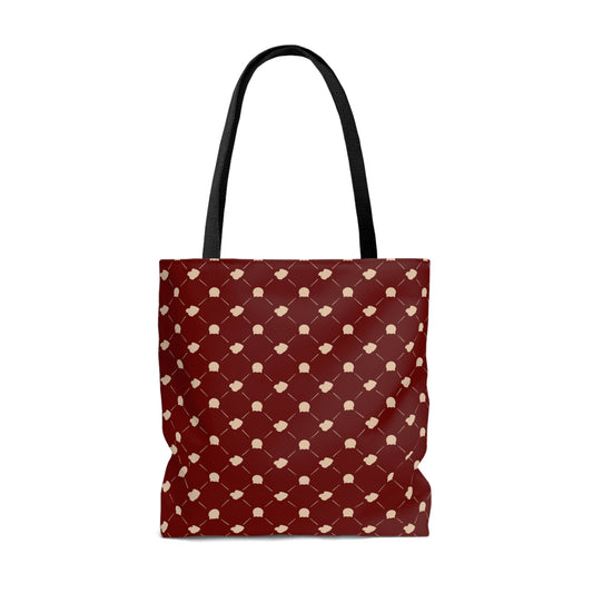 Lightweight Tote Bag - Cat & Dog in Berry