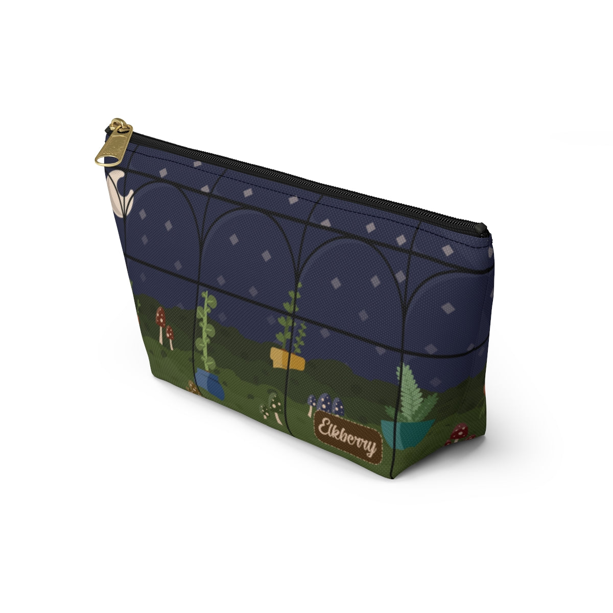 Big Bottom Zipper Pouch - Night Terrarium
