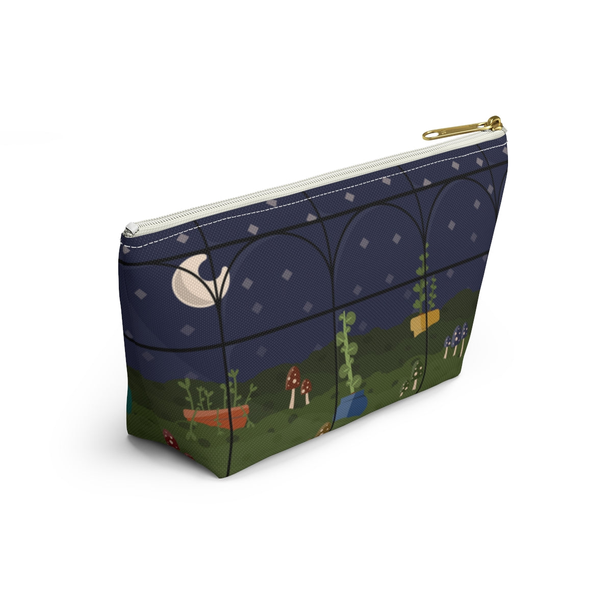 Big Bottom Zipper Pouch - Night Terrarium