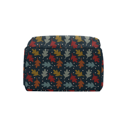 Fall Leaves - Navy Multi-Function Backpack