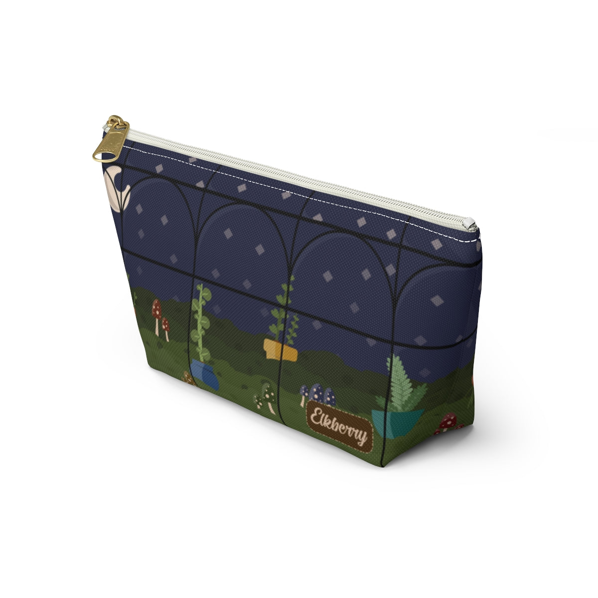 Big Bottom Zipper Pouch - Night Terrarium