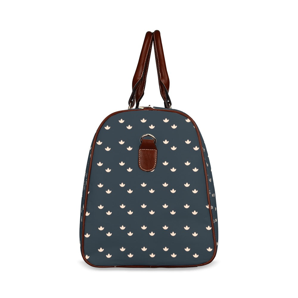 Lotus - Navy Waterproof Travel Bag (Small)