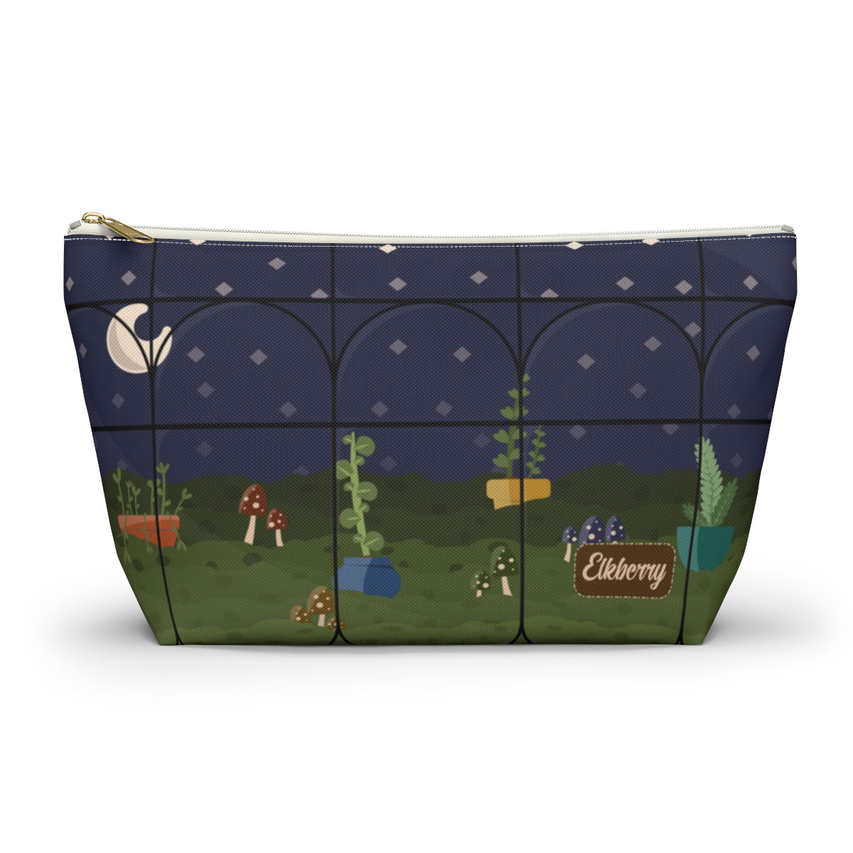 Big Bottom Zipper Pouch - Night Terrarium