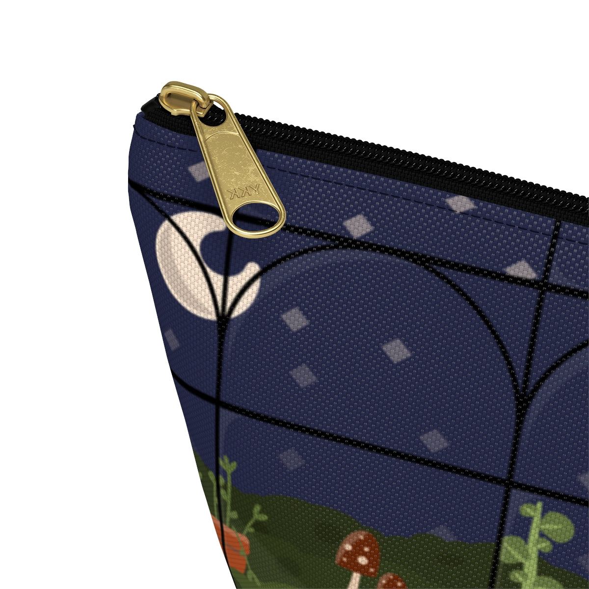 Big Bottom Zipper Pouch - Night Terrarium