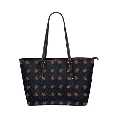 Little Planties Vegan Leather Zipper Tote Handbag (Large)