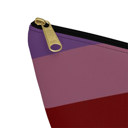 Big Bottom Zipper Pouch - Jeweltone Rainbow, Diagonal