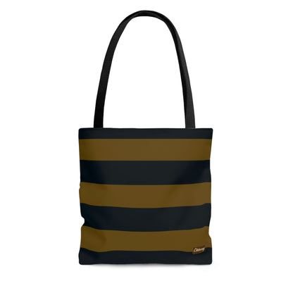 Lightweight Tote Bag - Mustard/Navy Stripes