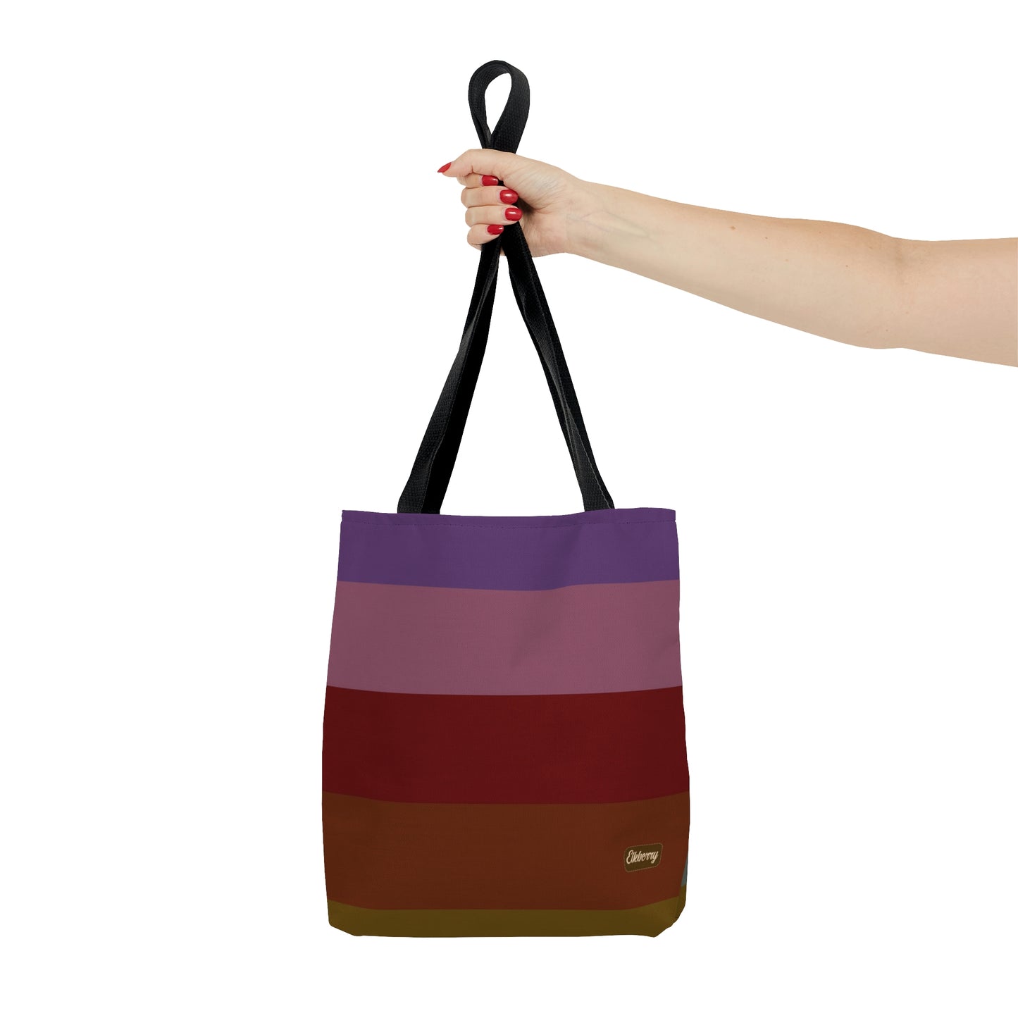 Lightweight Tote Bag - Jewel Tone Rainbow, Horizontal