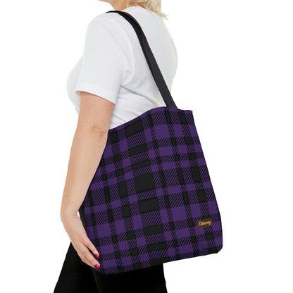 Lightweight Tote Bag - Purple Buffalo Check, Purple Plaid