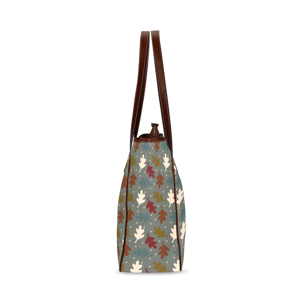 Fall Leaves - Sage Classic Tote Handbag