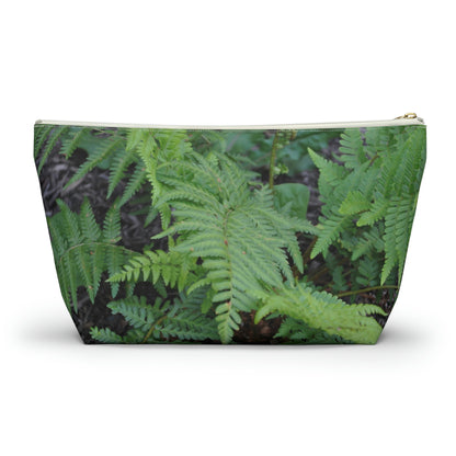 Big Bottom Zipper Pouch - Ferns