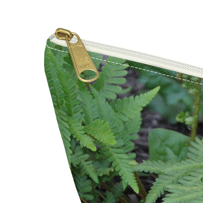 Big Bottom Zipper Pouch - Ferns