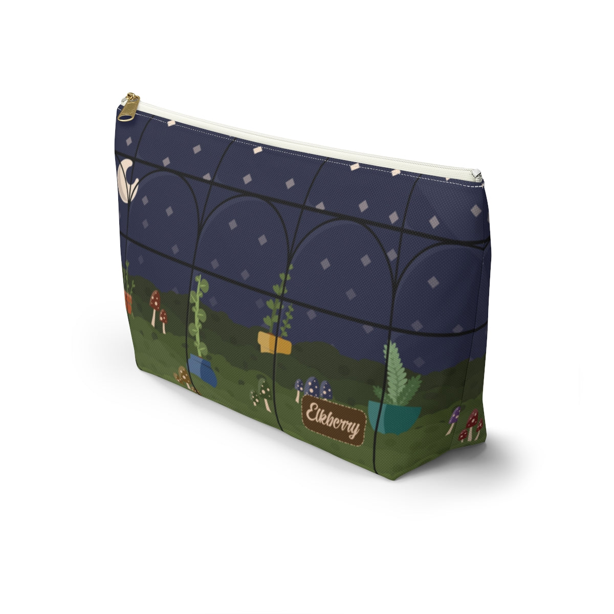 Big Bottom Zipper Pouch - Night Terrarium