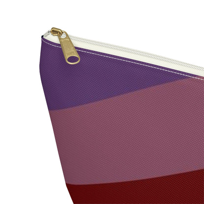 Big Bottom Zipper Pouch - Jeweltone Rainbow, Diagonal