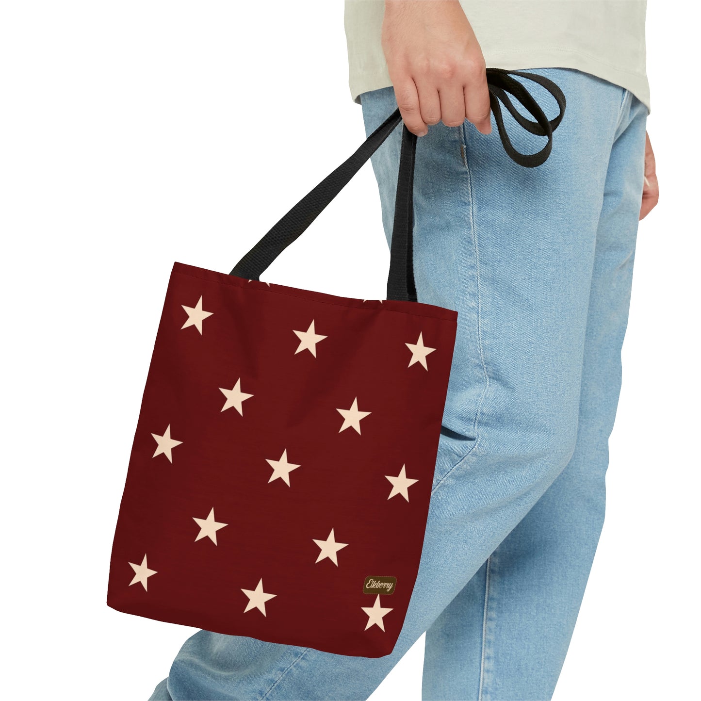 Lightweight Tote Bag - Stars in Berry