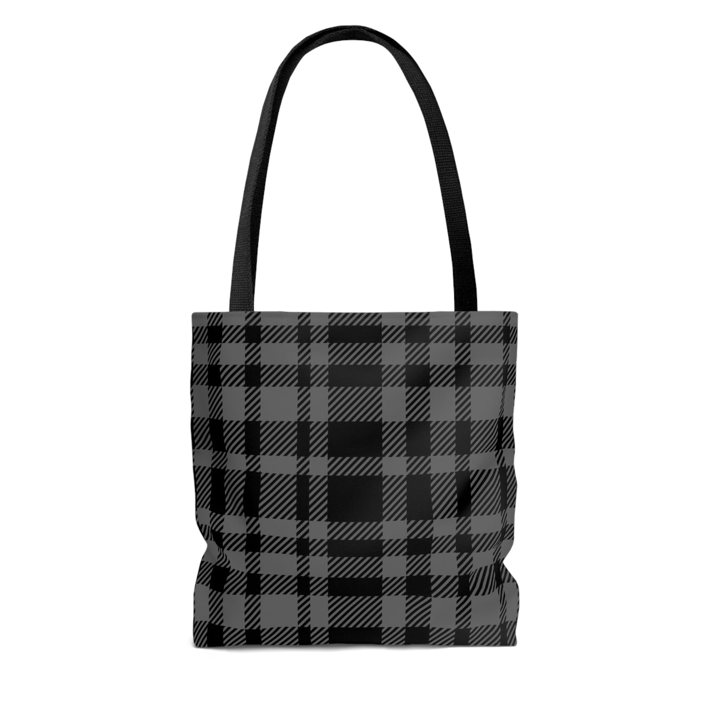 Lightweight Tote Bag - Gray Buffalo Check, Gray Plaid