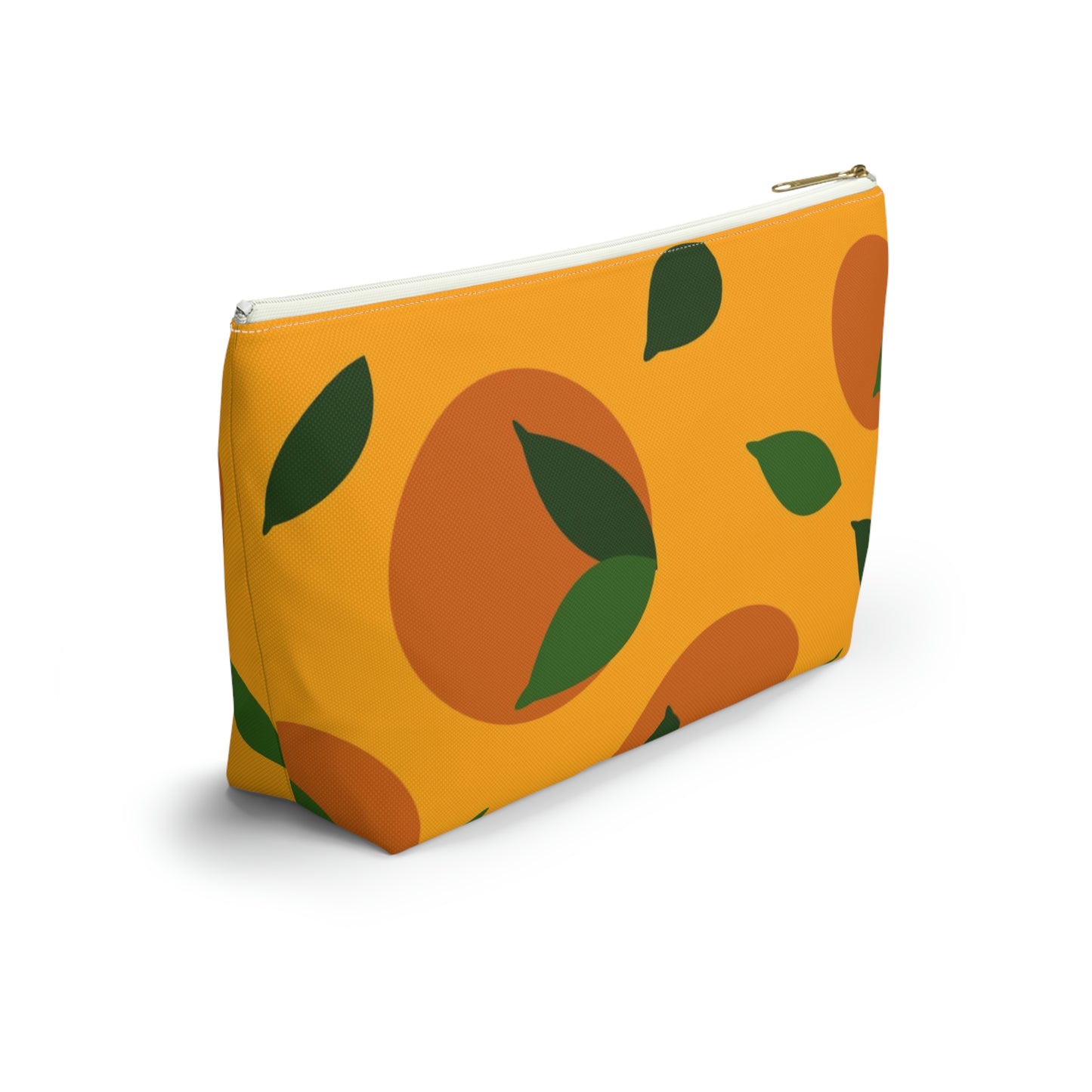 Big Bottom Zipper Pouch - Oranges