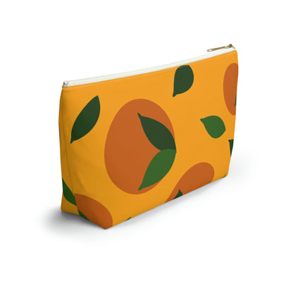 Big Bottom Zipper Pouch - Oranges