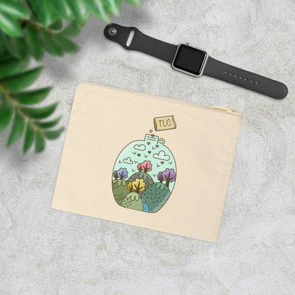 Cotton Zipper Pouch - Take Care of Our Earth