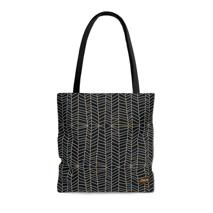 Lightweight Tote Bag - Herringbone in Navy