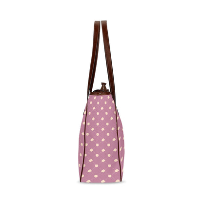 Cat & Dog - Dusty Rose Classic Tote Handbag