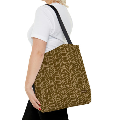 Lightweight Tote Bag - Herringbone in Mustard
