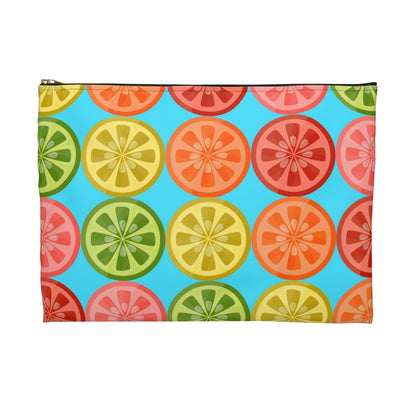 Flat Zipper Pouch - Citrus Slices