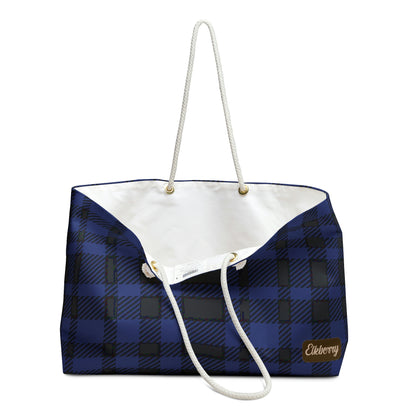 Weekender Tote Bag - Blue Buffalo Check, Blue Plaid