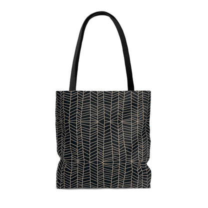 Lightweight Tote Bag - Herringbone in Navy