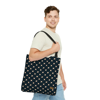Lightweight Tote Bag - Cat & Dog in Navy