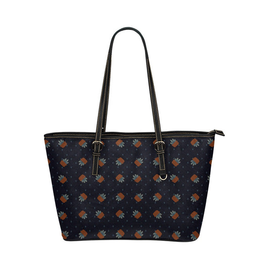 Little Planties Vegan Leather Zipper Tote Handbag (Small)