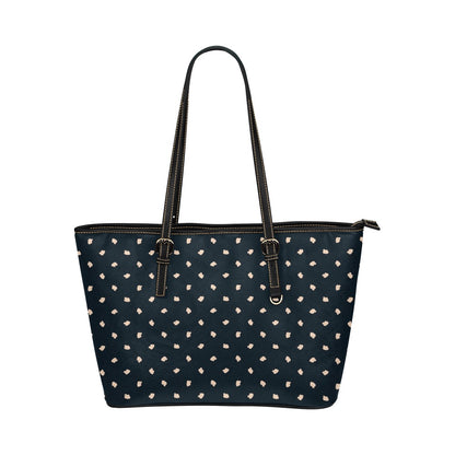 Elkberry Vegan Leather Zipper Tote Handbag (Small)