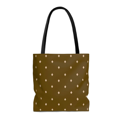 Lightweight Tote Bag - Diamonds on Mustard