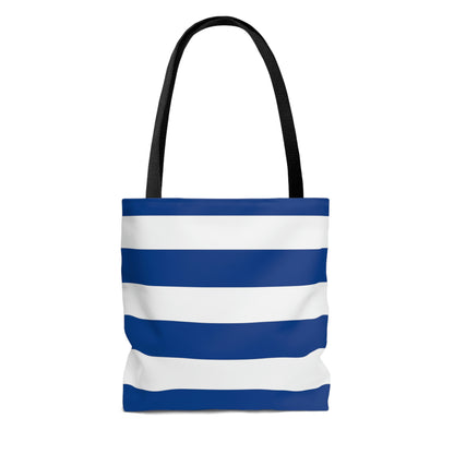 Lightweight Tote Bag - True Blue/White Stripes