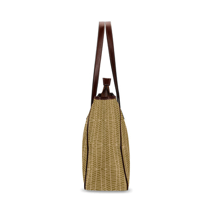 Herringbone - Mustard Classic Tote Handbag