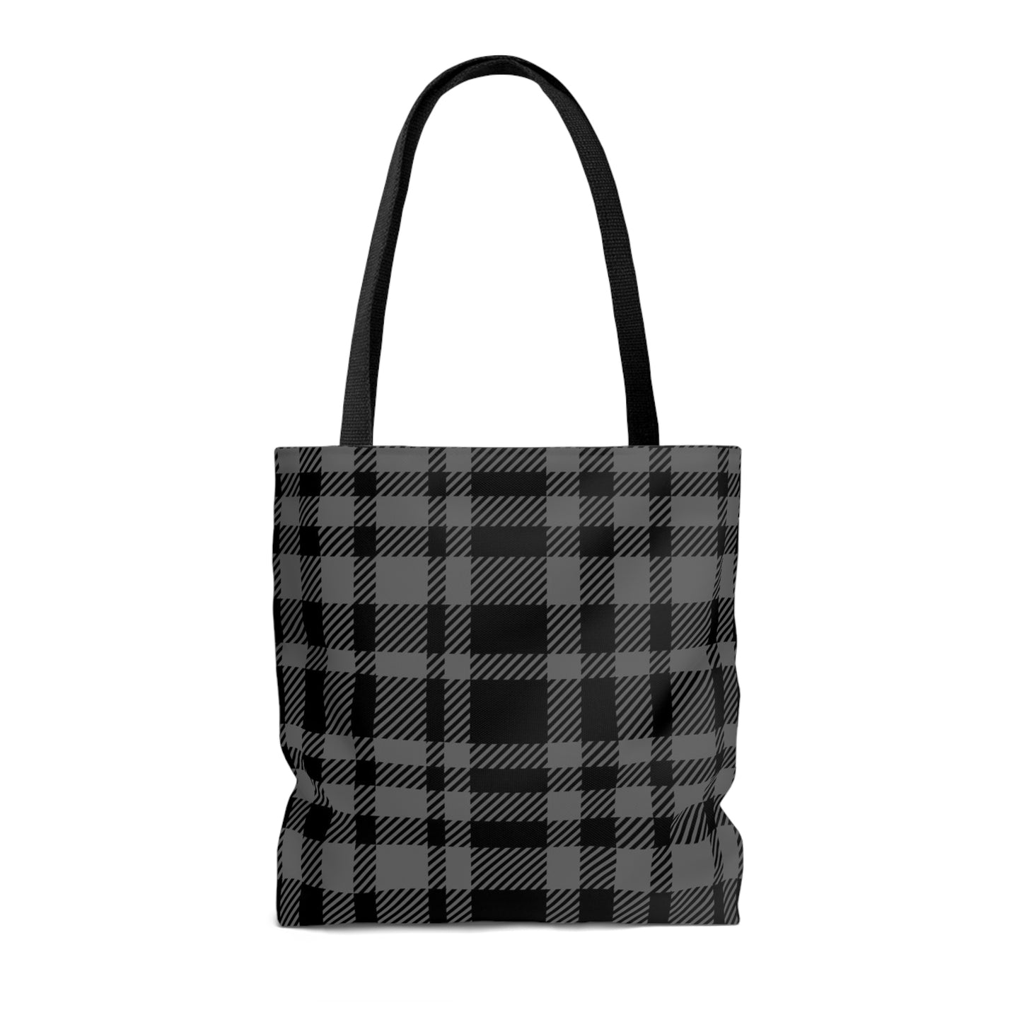 Lightweight Tote Bag - Gray Buffalo Check, Gray Plaid