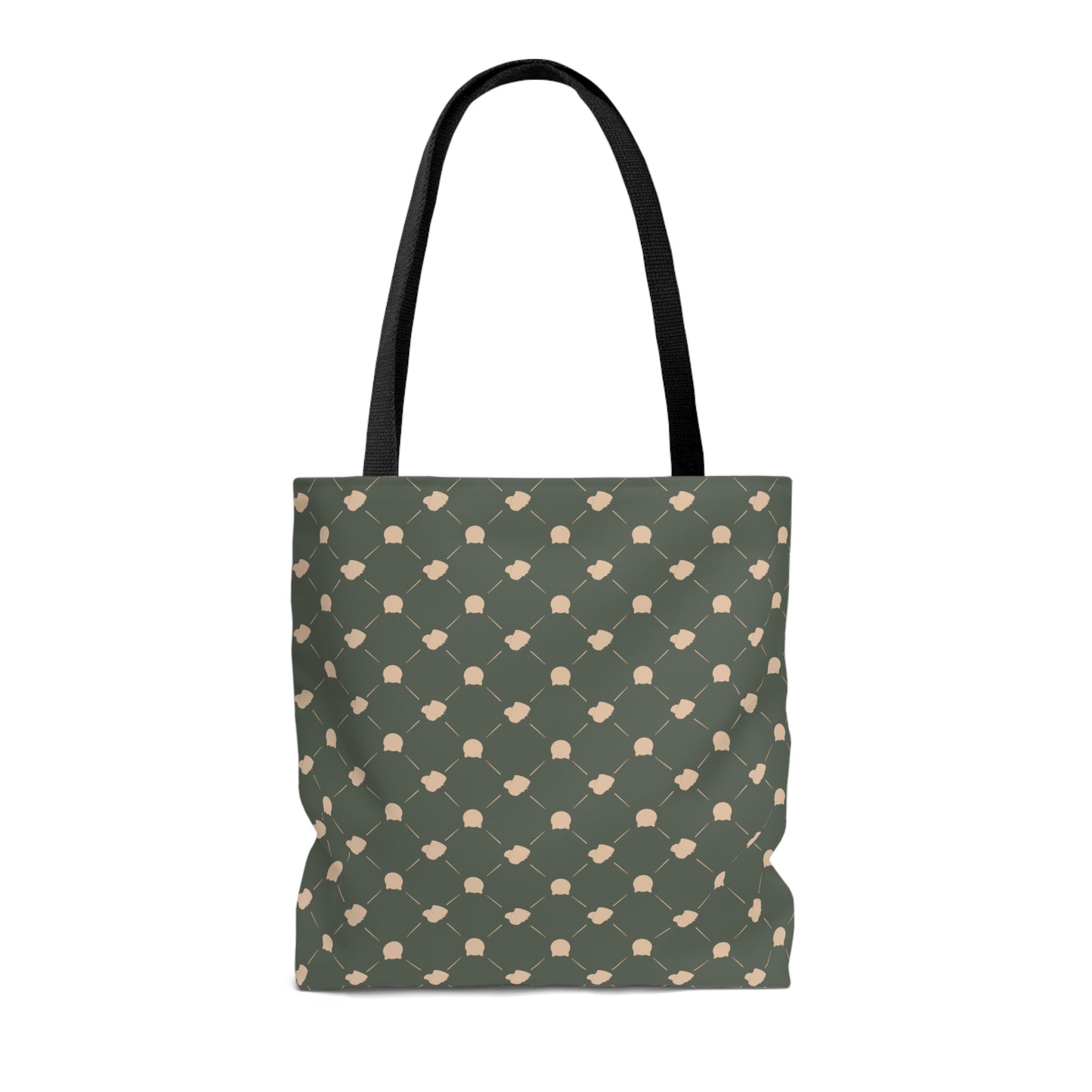 Lightweight Tote Bag - Cat & Dog in Sage
