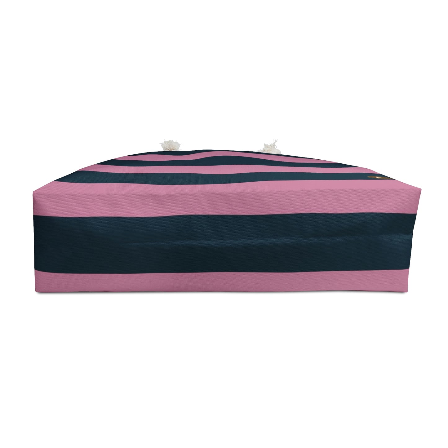 Weekender Tote Bag - Dusty Rose Pink/Navy Stripes