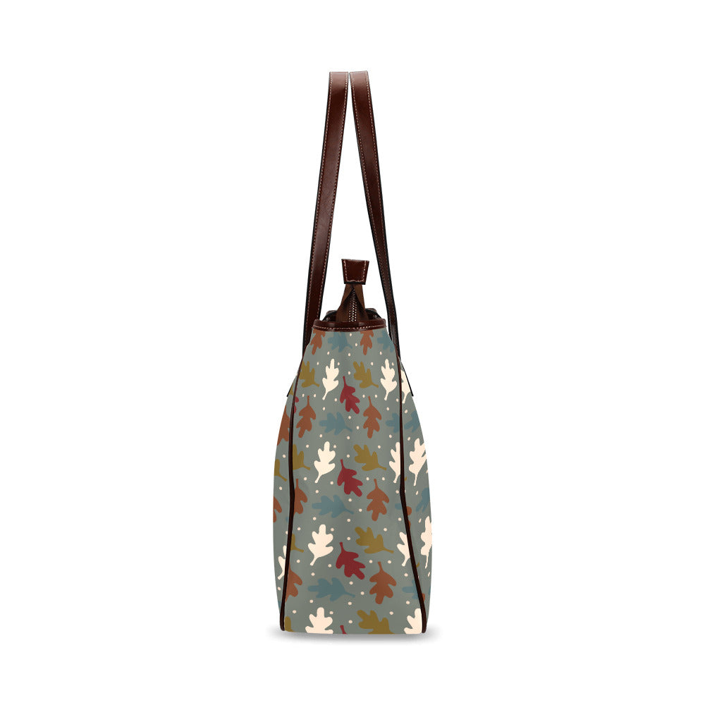 Fall Leaves - Sage Classic Tote Handbag